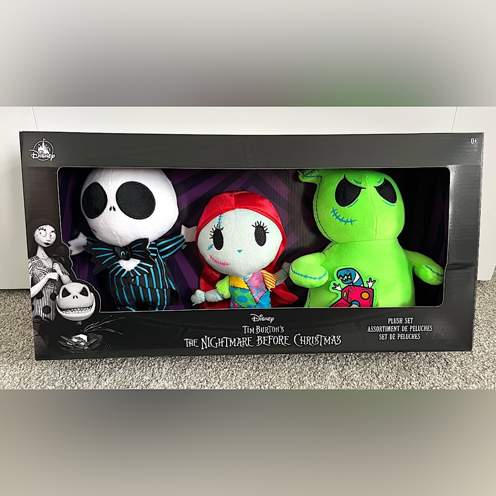 Disney Parks 2024 Nightmare Before Christmas - Boxed Christmas Plush Set New
